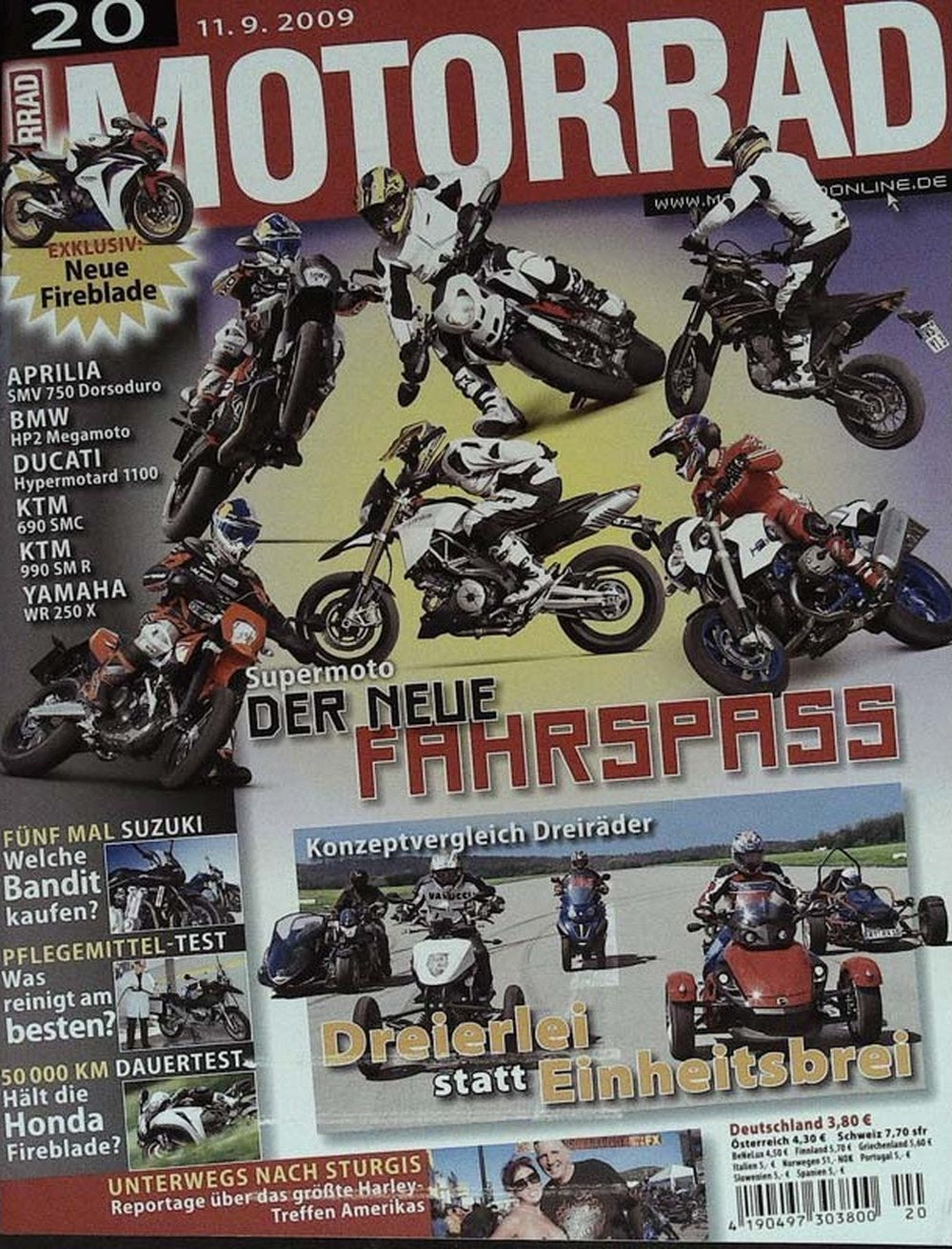 Motorrad Magazin Deutschland 2009-20 Aprilia BMW Ducati KTM Yamaha