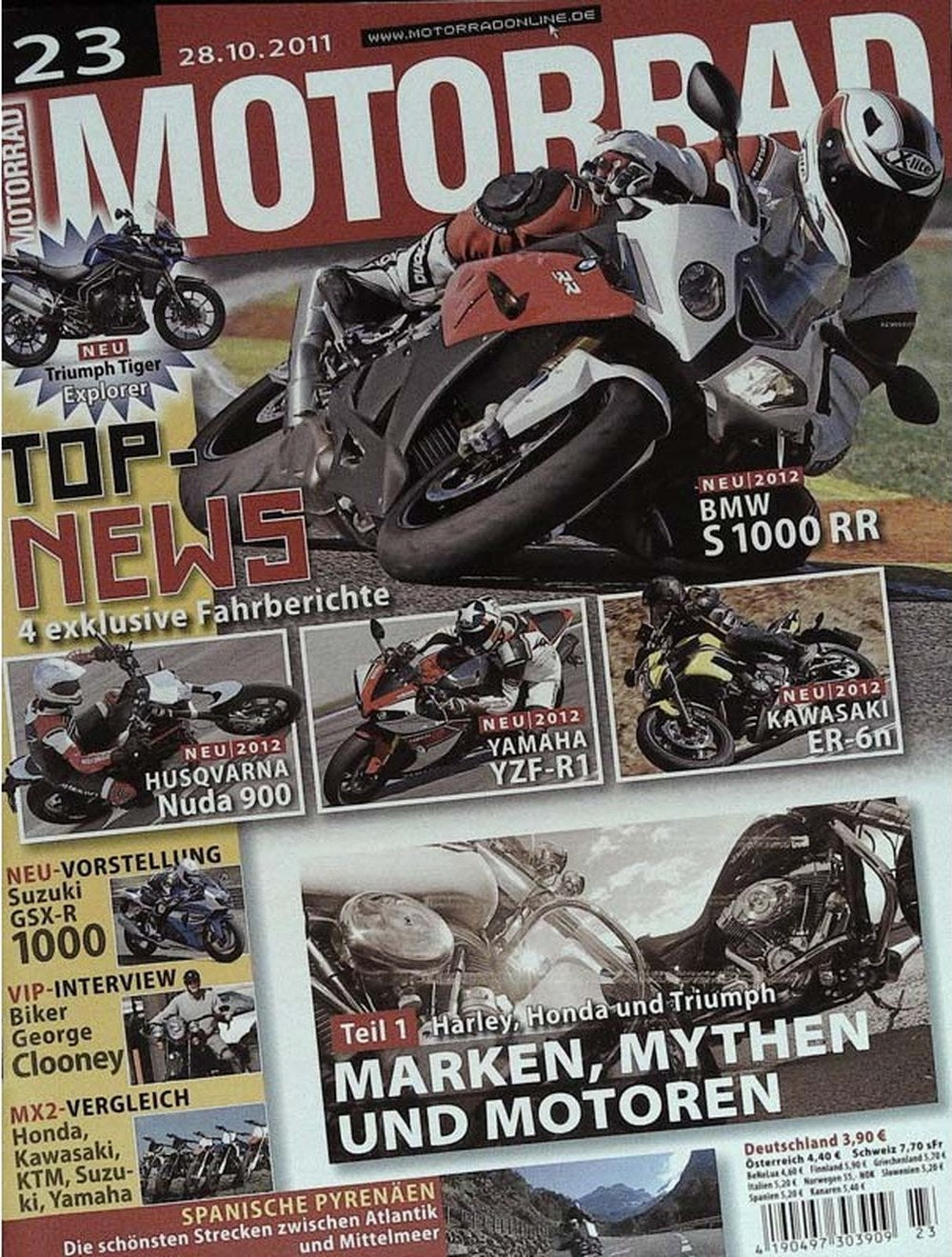 Motorrad Magazin Deutschland 2011-23 George Clooney