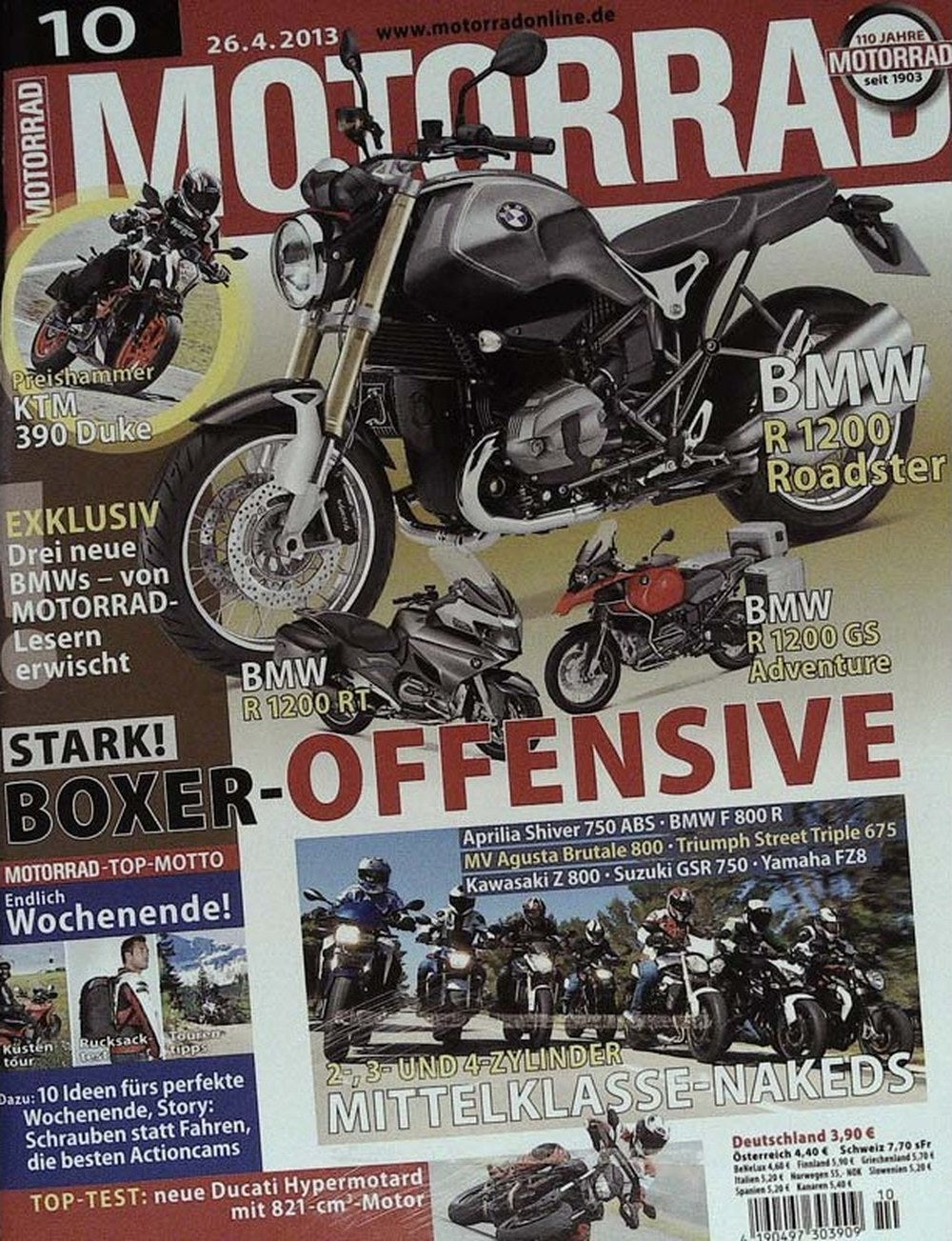 Motorrad Magazin Deutschland 2013-10 Motorrad BMW R 1200i Roadster BMW R 1200 RT