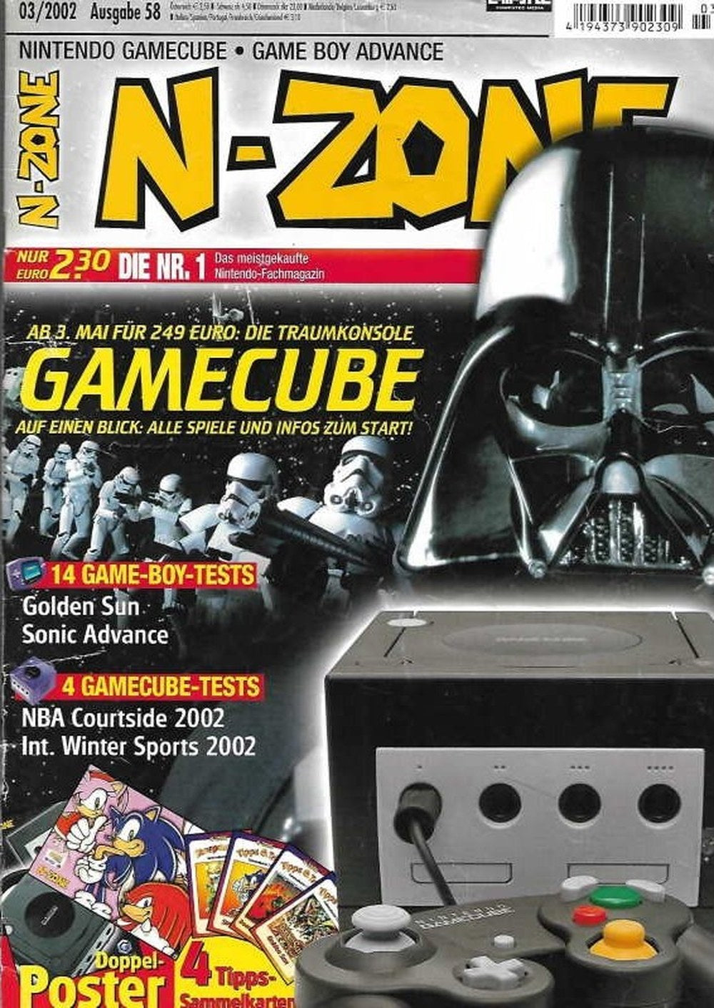 N-Zone Tijdschrift Duitsland 2002-03 – Darth Vader Sonic The Hedgehog – Originele uitgave