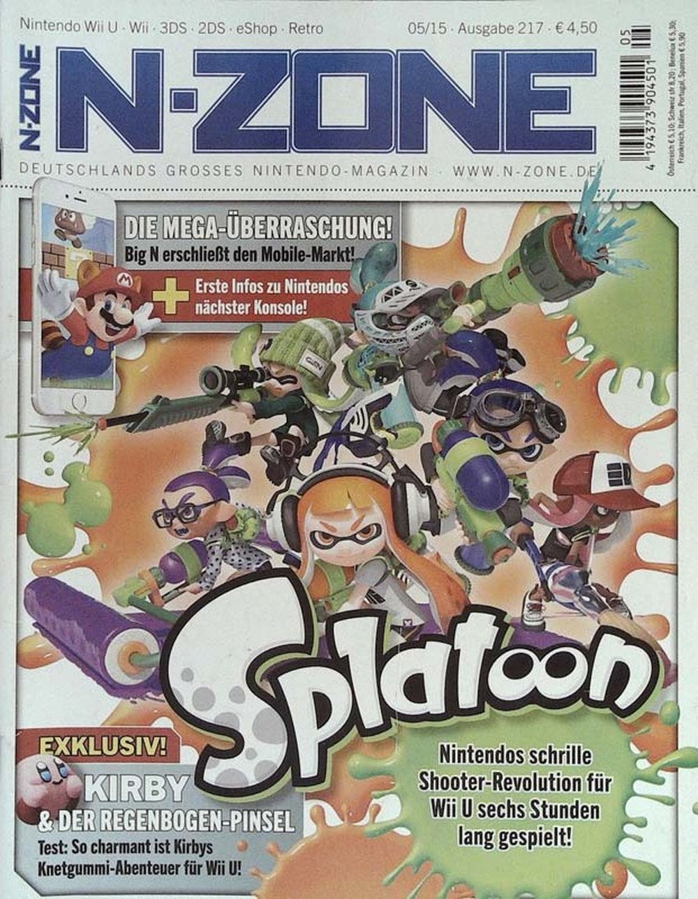 N-Zone Magazin Deutschland 2015-05 Splatoon Kirby Mario