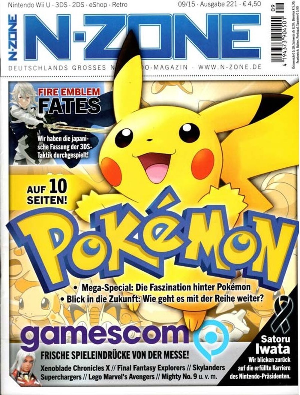 N-Zone Magazin Deutschland 2015-09 Pikachu Satoru Iwata