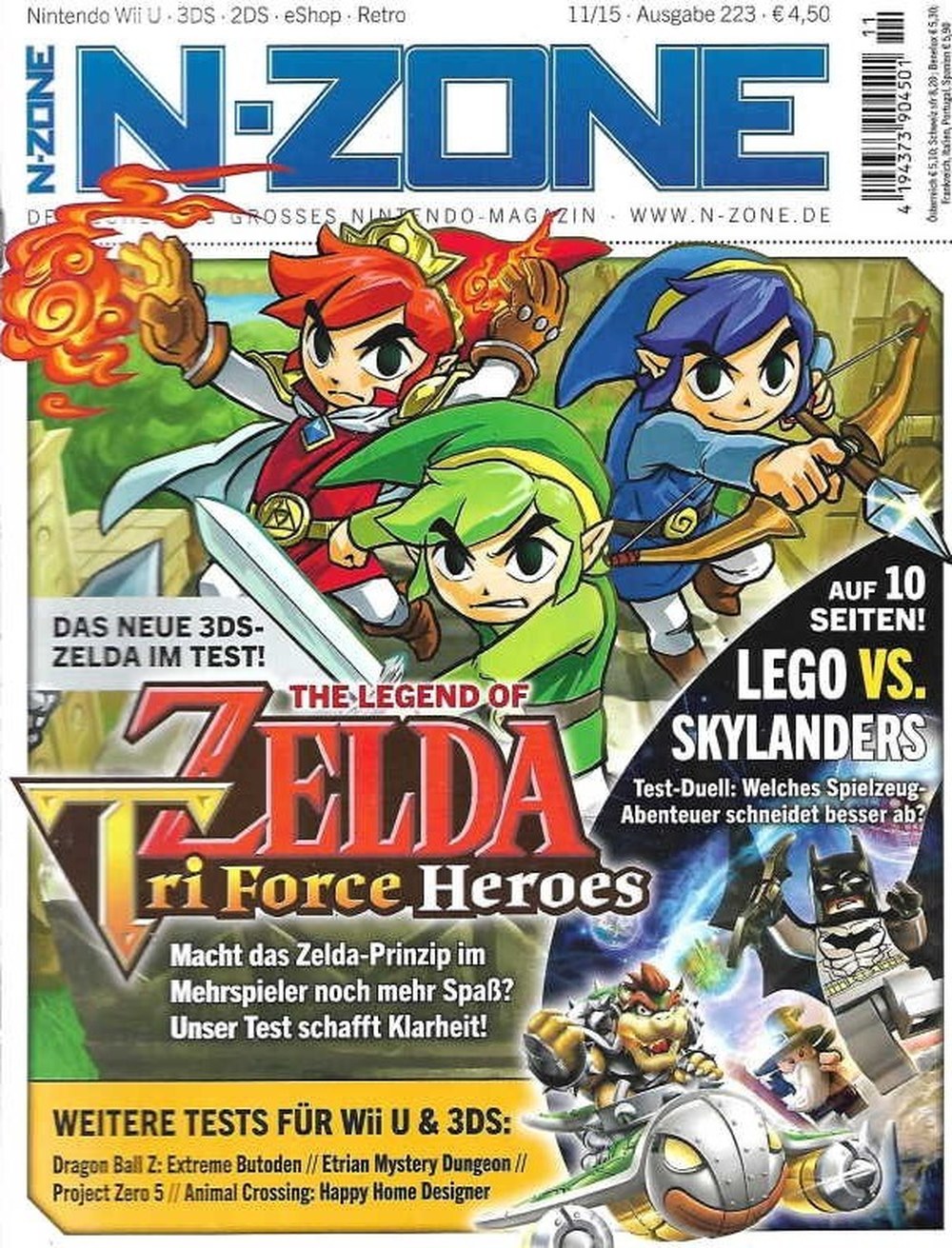 N-Zone Magazin Deutschland 2015-11 The Legend Of Zelda: Tri Force Heroes Nintendo 3DS Nintendo Wii U