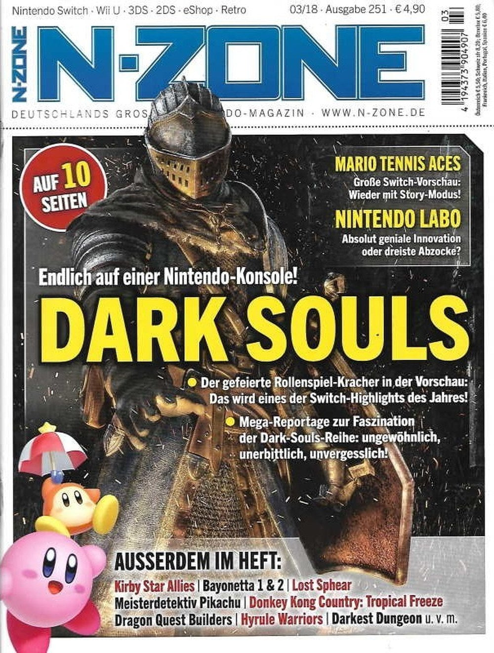N-Zone Magazin Deutschland 2018-03 Dark Souls Knight Kirby