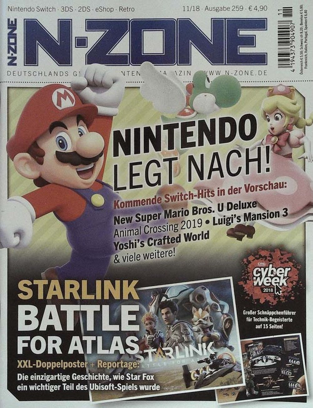 N-Zone Magazin Deutschland 2018-11 Mario Princess Peach Toad Star Fox