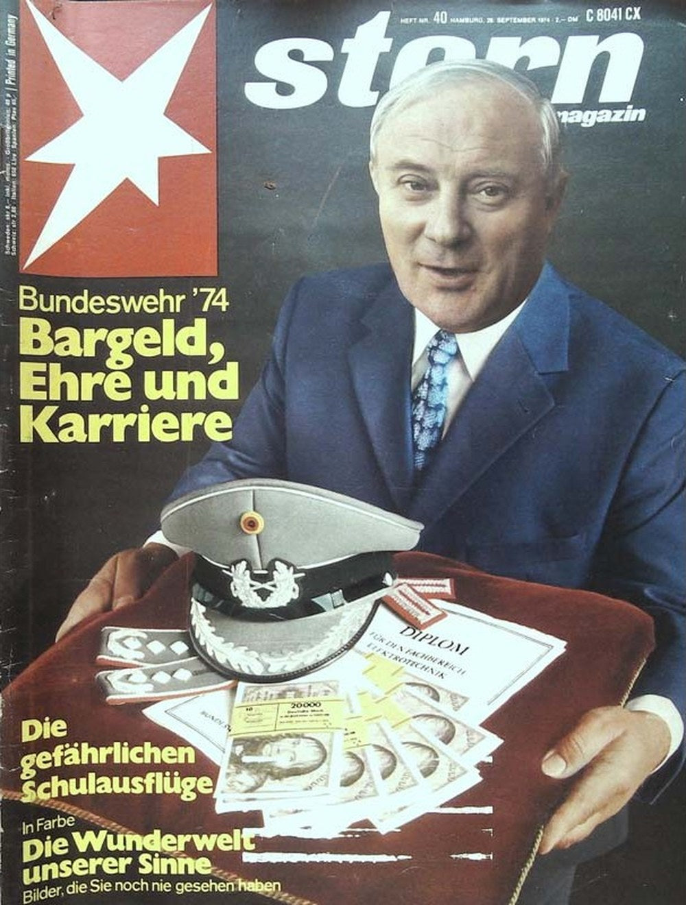 Stern Magazin Deutschland 1974-40 Bundeswehr Bargeld Ehre
