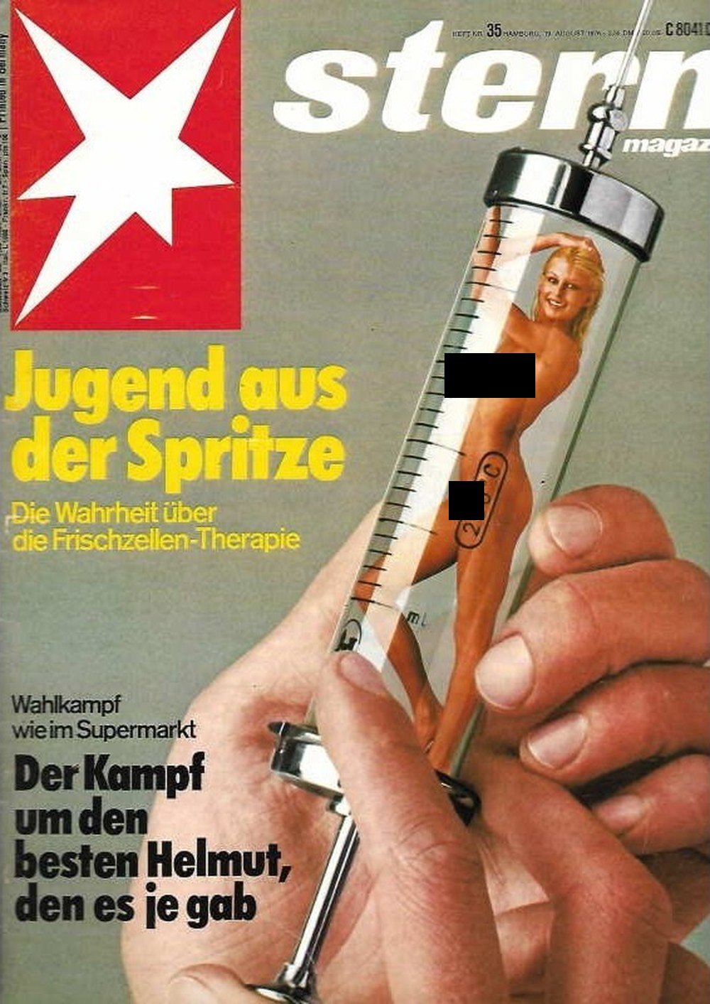 Stern Magazin Deutschland 1976-35 Frischzellentherapie Verjüngung Wahlkampf