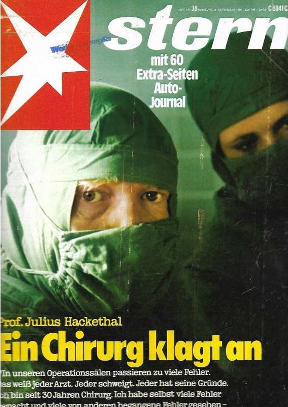 Stern Magazin Deutschland 1976-38 Julius Hackethal
