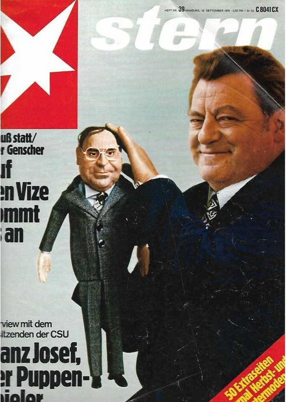 Stern Magazin Deutschland 1976-39 Franz Josef Strauß Helmut Kohl Hans-Dietrich Genscher CSU