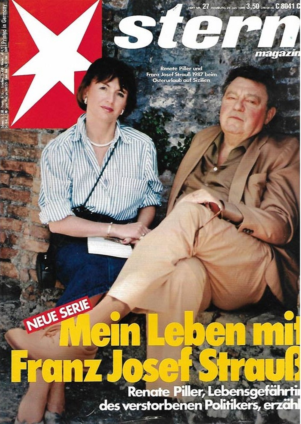 Stern Magazin Deutschland 1979-27 Franz Josef Strauß Renate Piller
