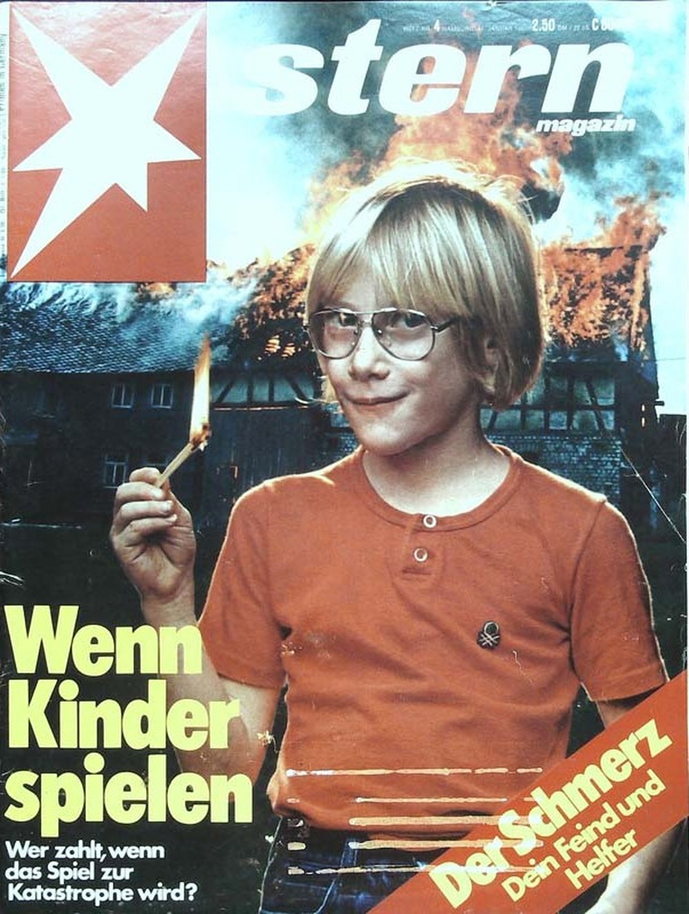 Stern Magazin Deutschland 1980-04 Kinderbrandstiftung Brandgefahr Schmerz
