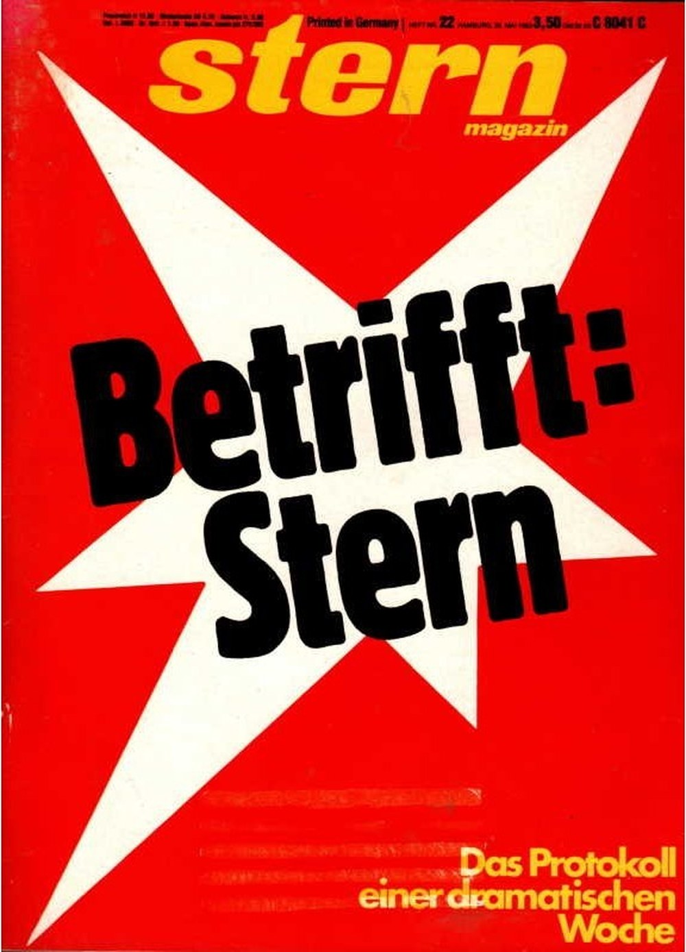 Stern Magazin Deutschland 1983-22 Bettina Wrage Protokoll Dramatische Woche