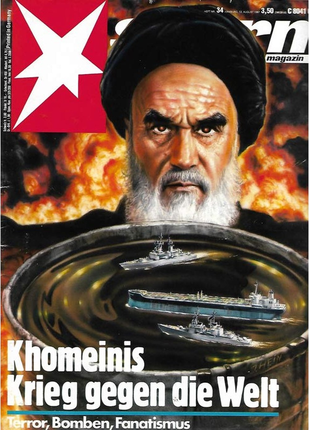 Stern Magazin Deutschland 1987-34 Ruhollah Khomeini