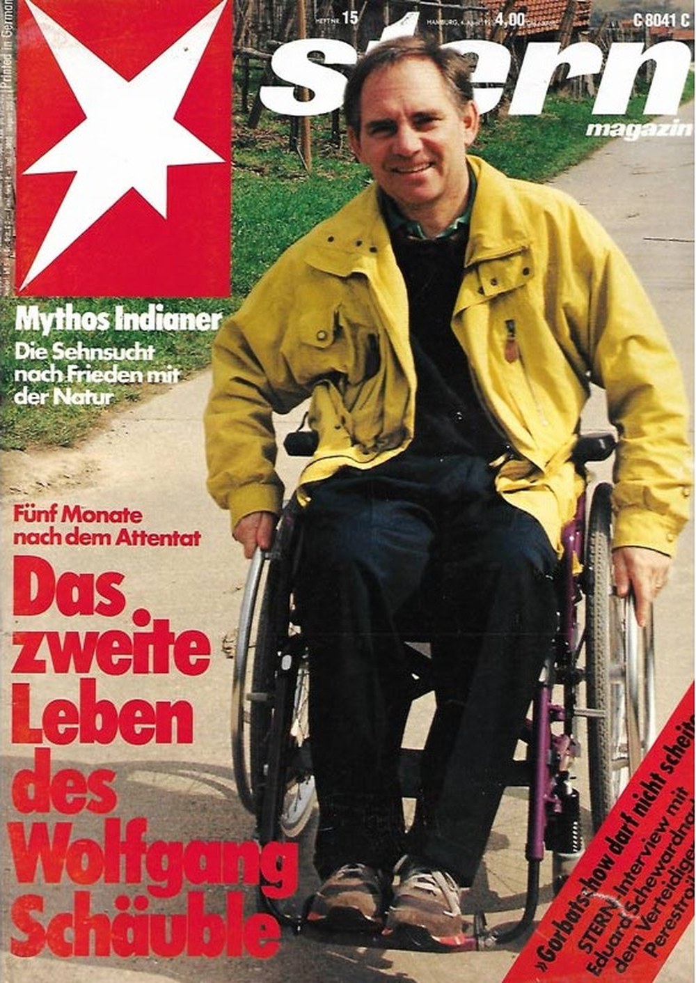 Stern Magazin Deutschland 1991-15 Wolfgang Schäuble Eduard Shevardnadze