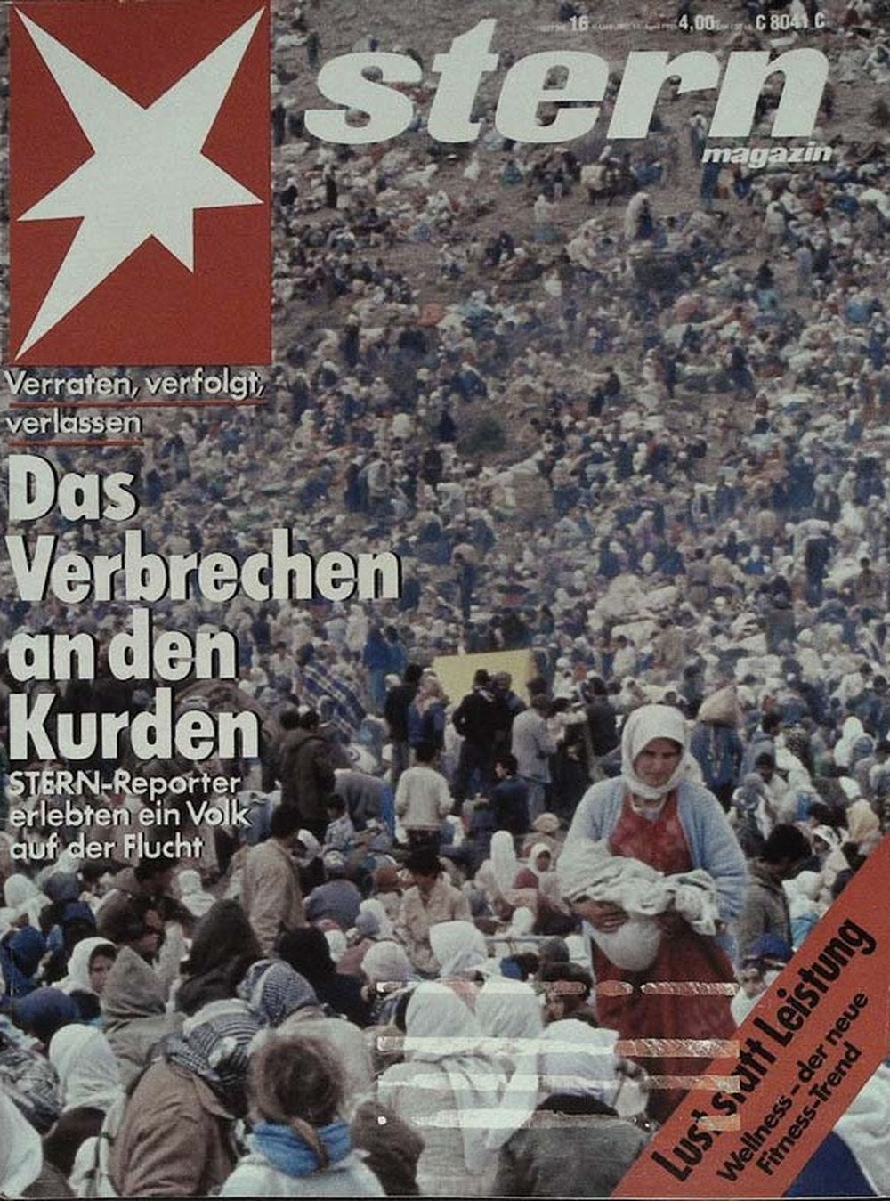 Stern Magazin Deutschland 1991-16 Kurden Kurdenverfolgung Flüchtlinge
