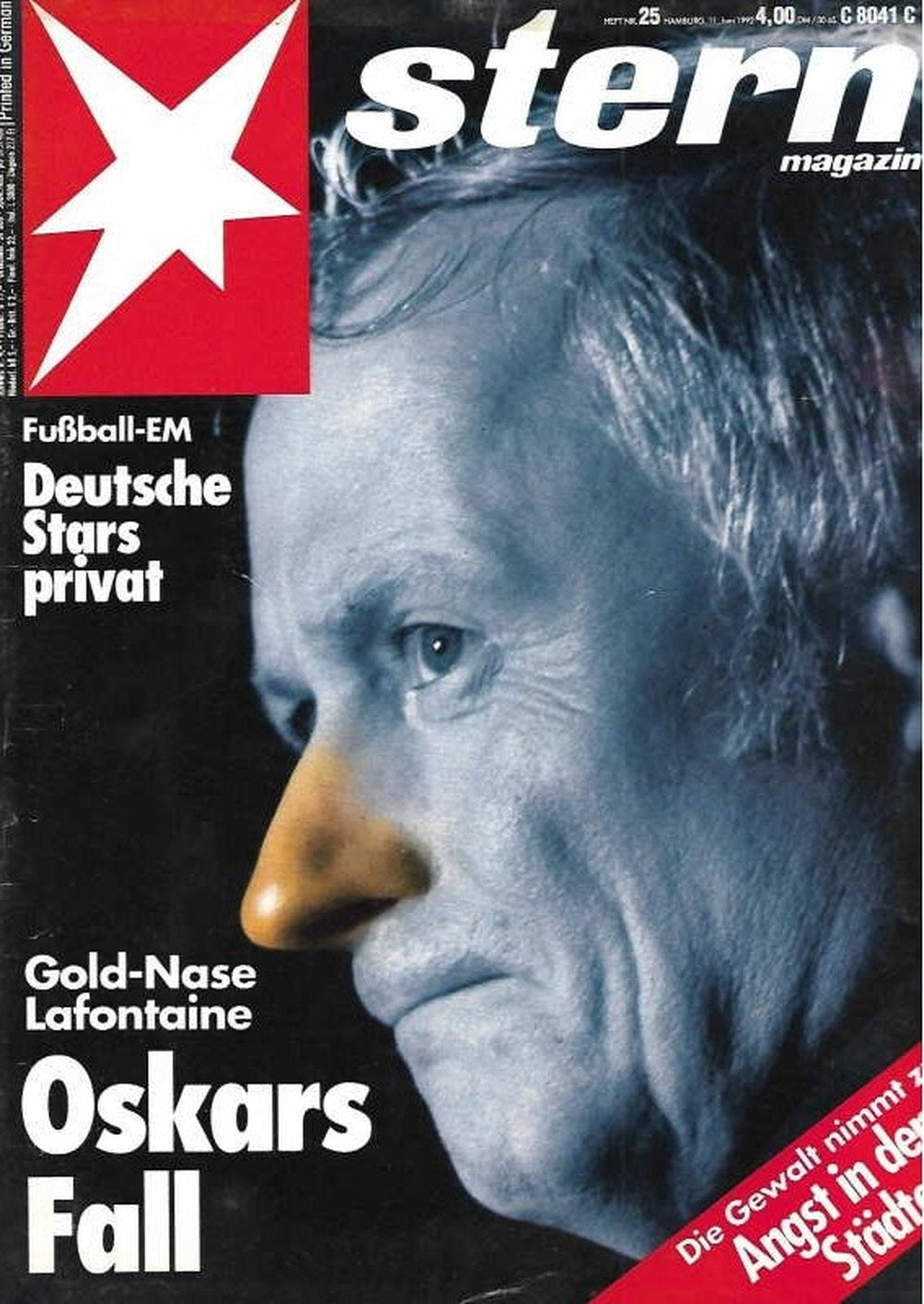 Stern Magazin Deutschland 1992-25 Oskar Lafontaine