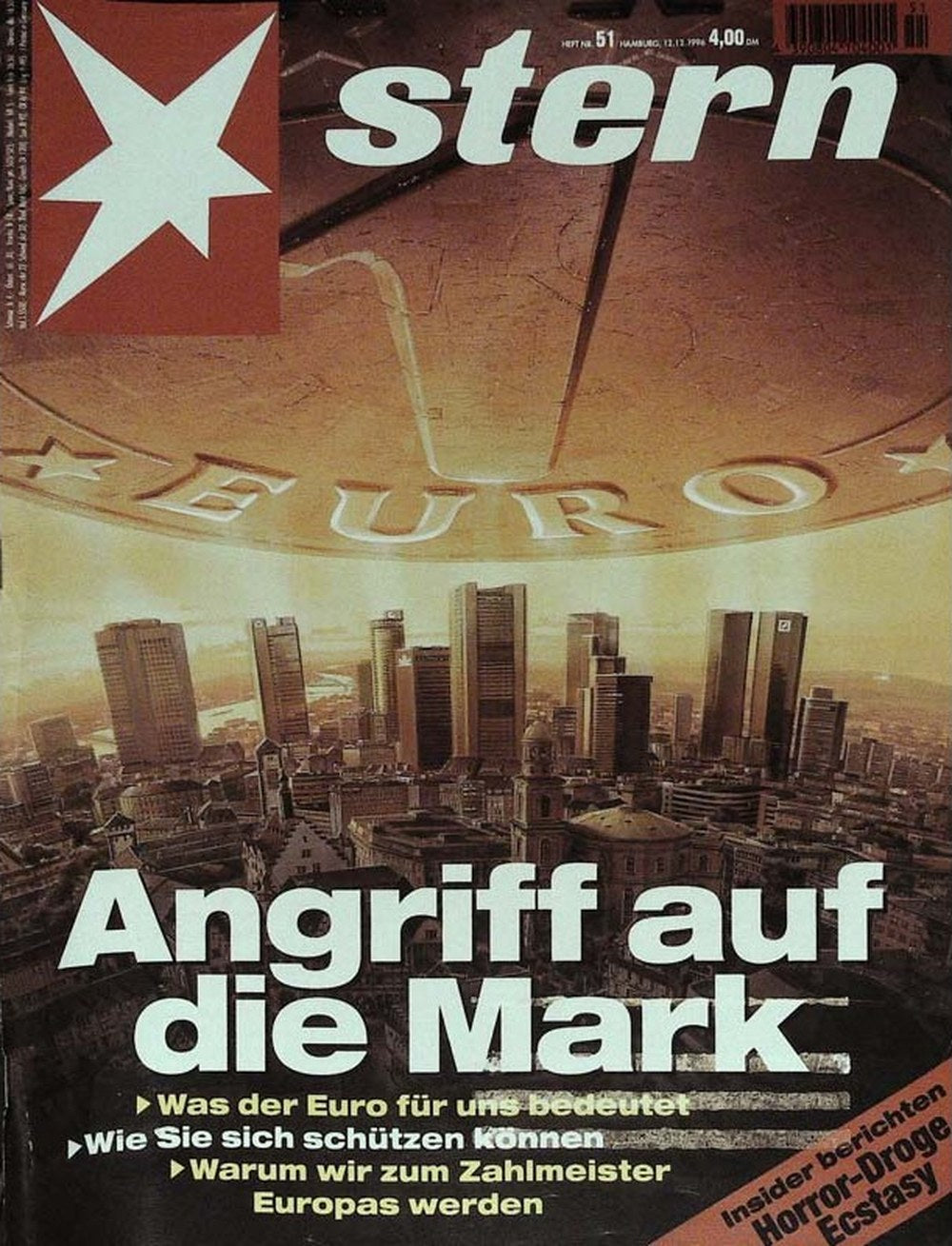 Stern Magazin Deutschland 1996-51 Euro Währung Mark