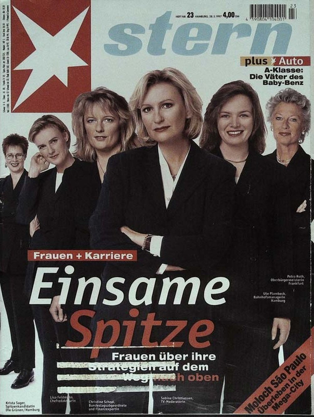 Stern Rivista Germania 1997-23 Sabine Christiansen Christine Scheel Lisa Feldmann Krista Sager Petra Roth Edizione originale