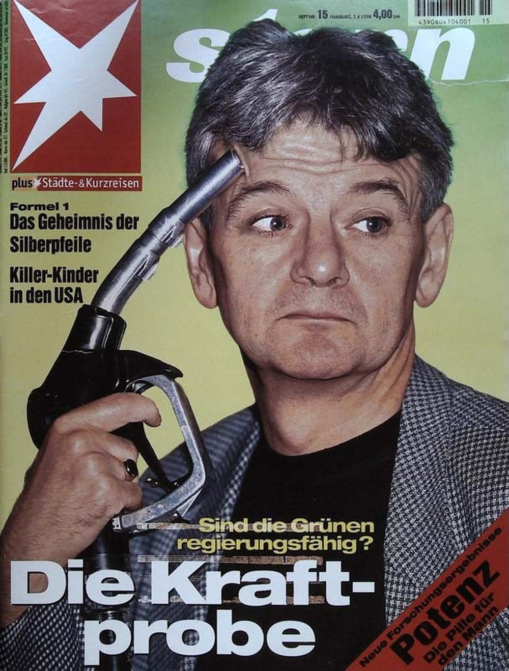 Stern Magazin Deutschland 1998-15 Joschka Fischer Die Grünen