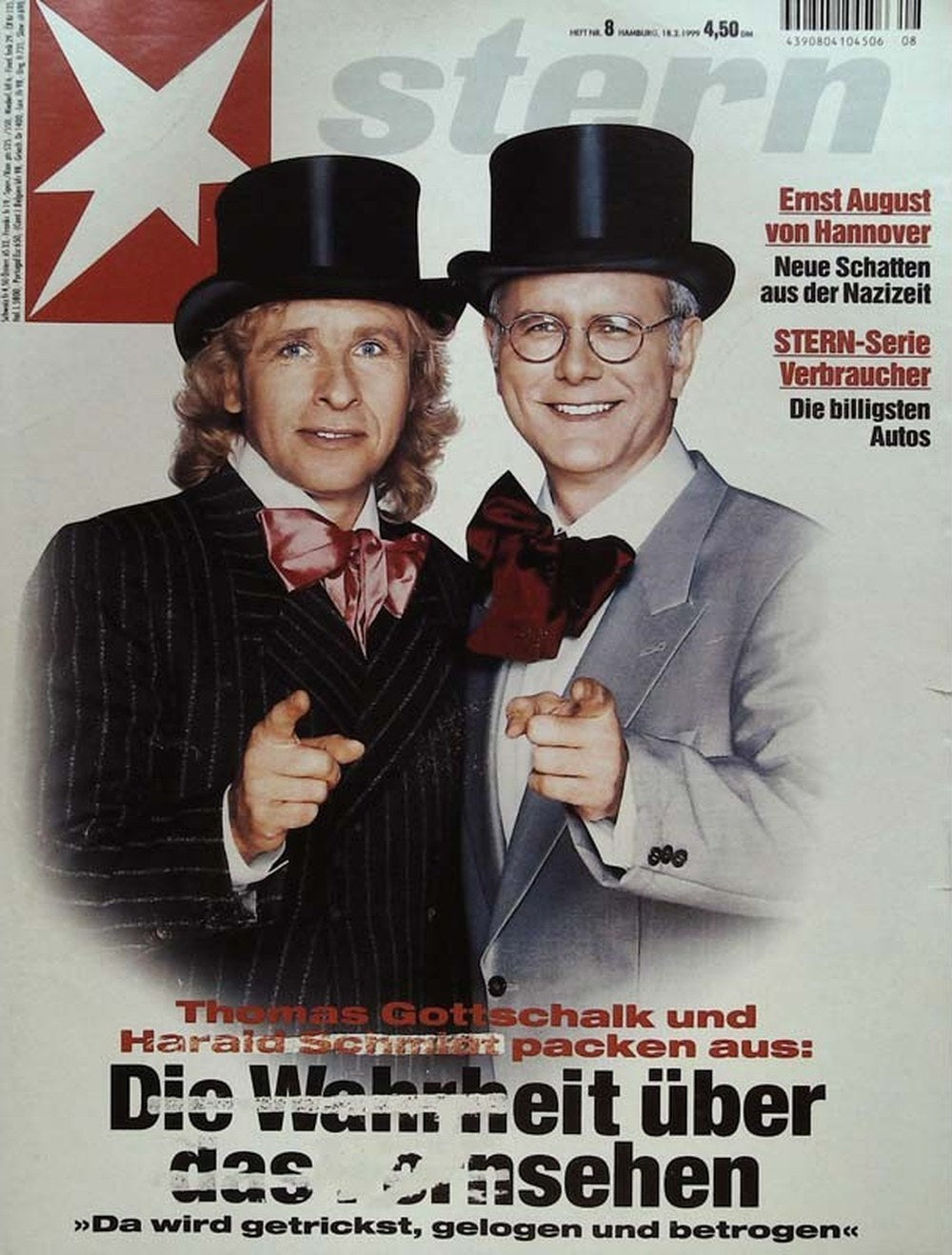 Stern Magazin Deutschland 1999-08 Thomas Gottschalk Harald Schmidt Ernst August Von Hannover