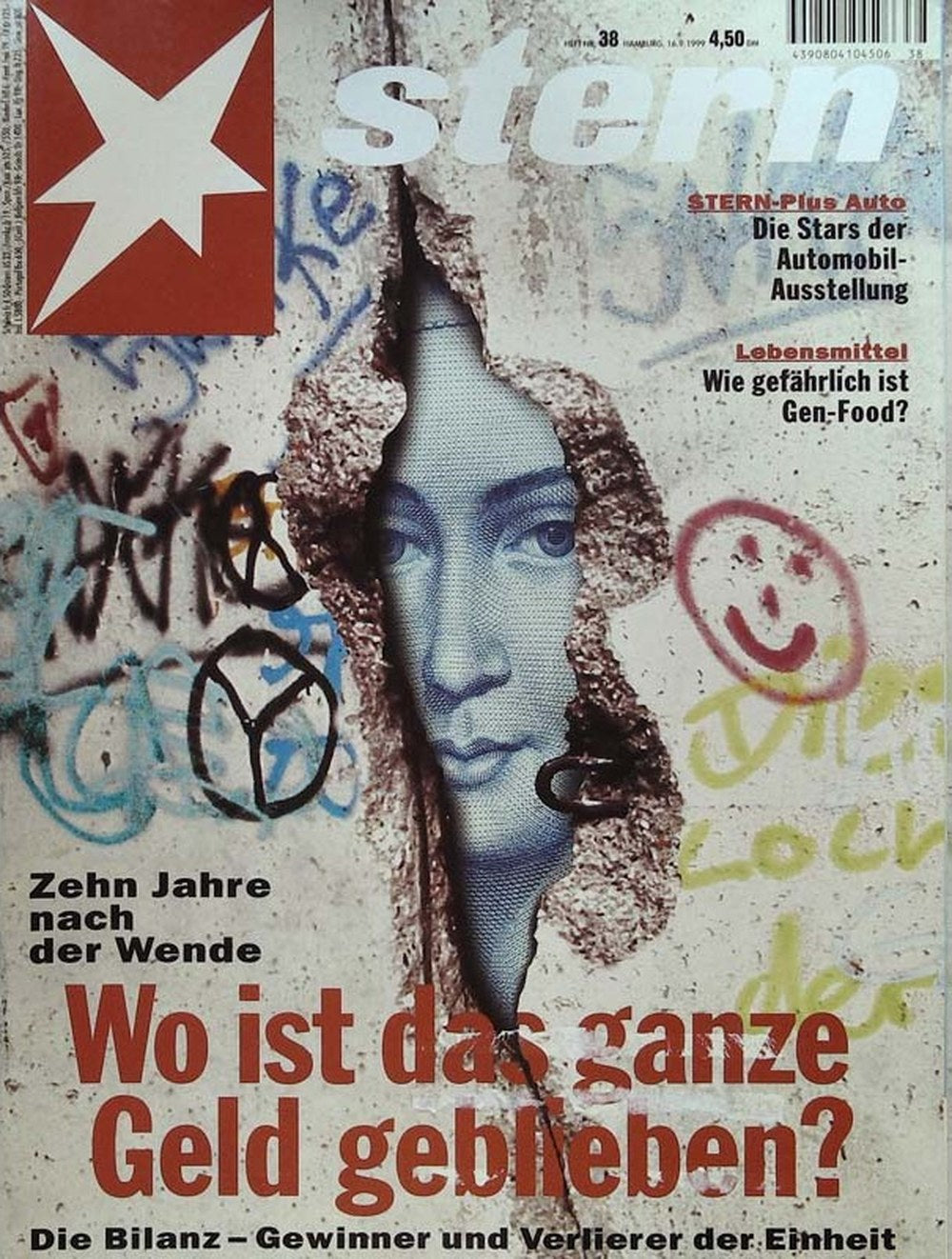 Stern Magazin Deutschland 1999-38 Deutsche Wiedervereinigung Berliner Mauer Bilanz Der Einheit