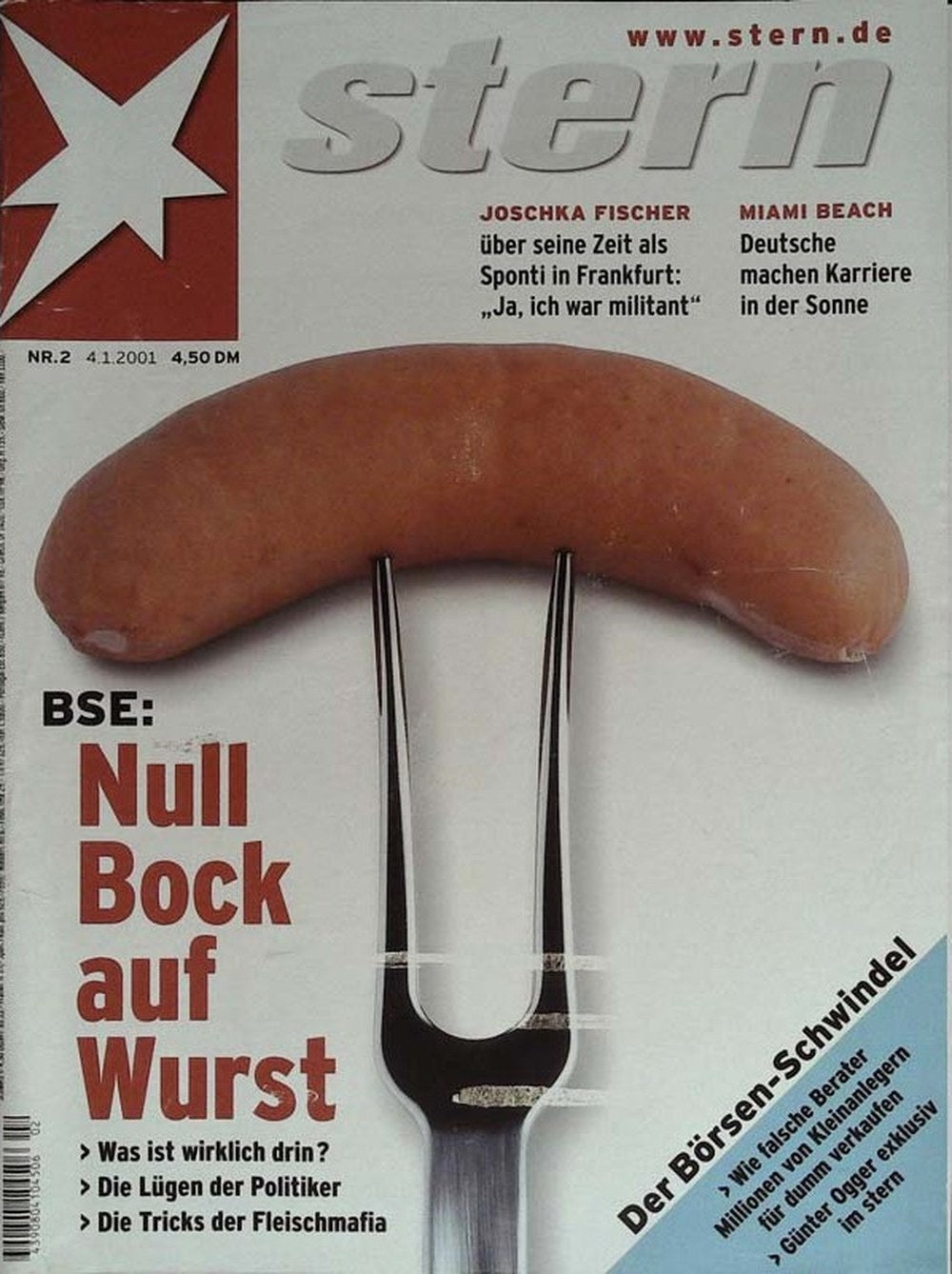 Stern Magazin Deutschland 2001-02 Joschka Fischer