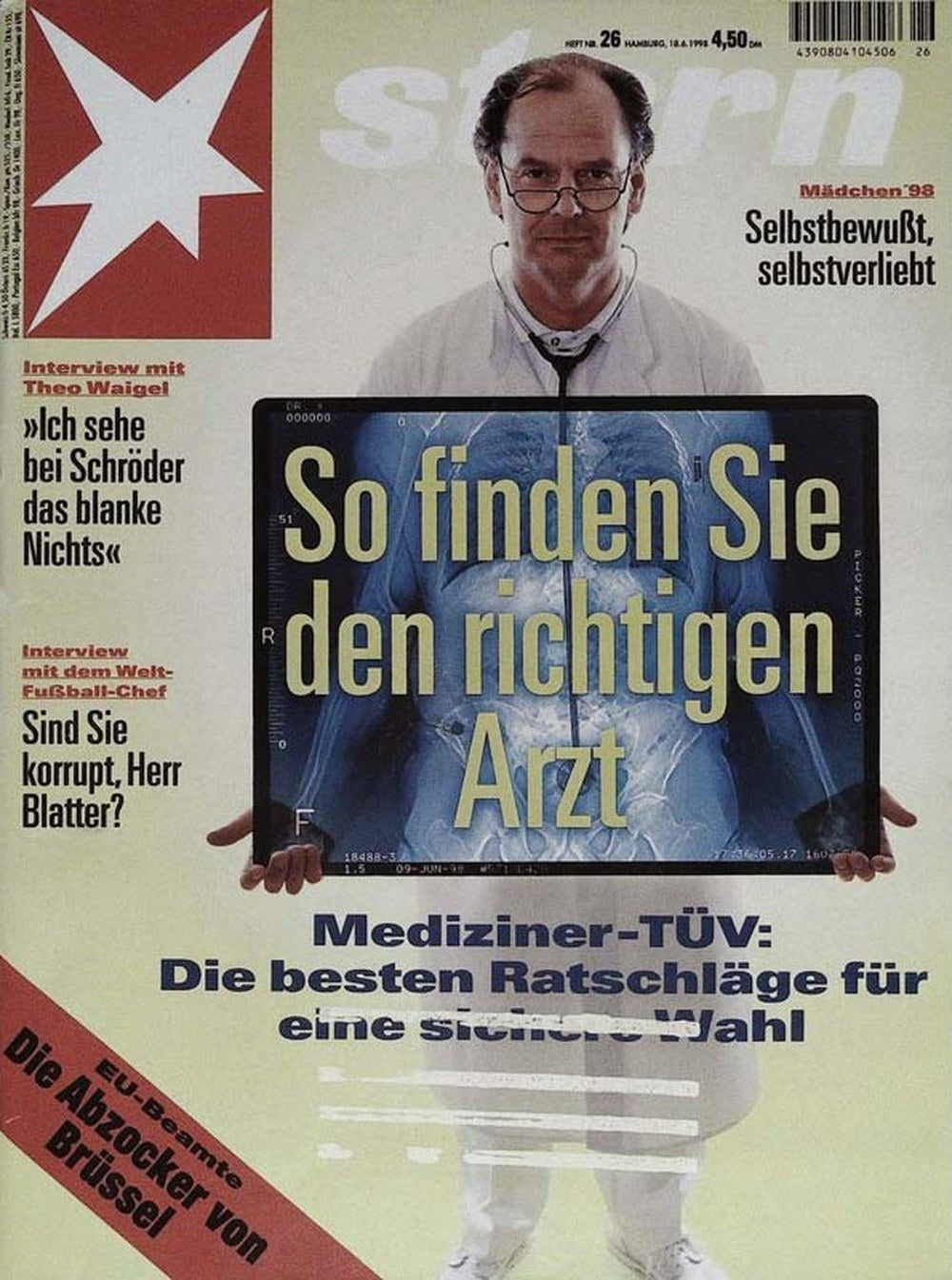 Stern Ausgabe Magazin Deutschland 1998-26 Theo Waigel Sepp Blatter