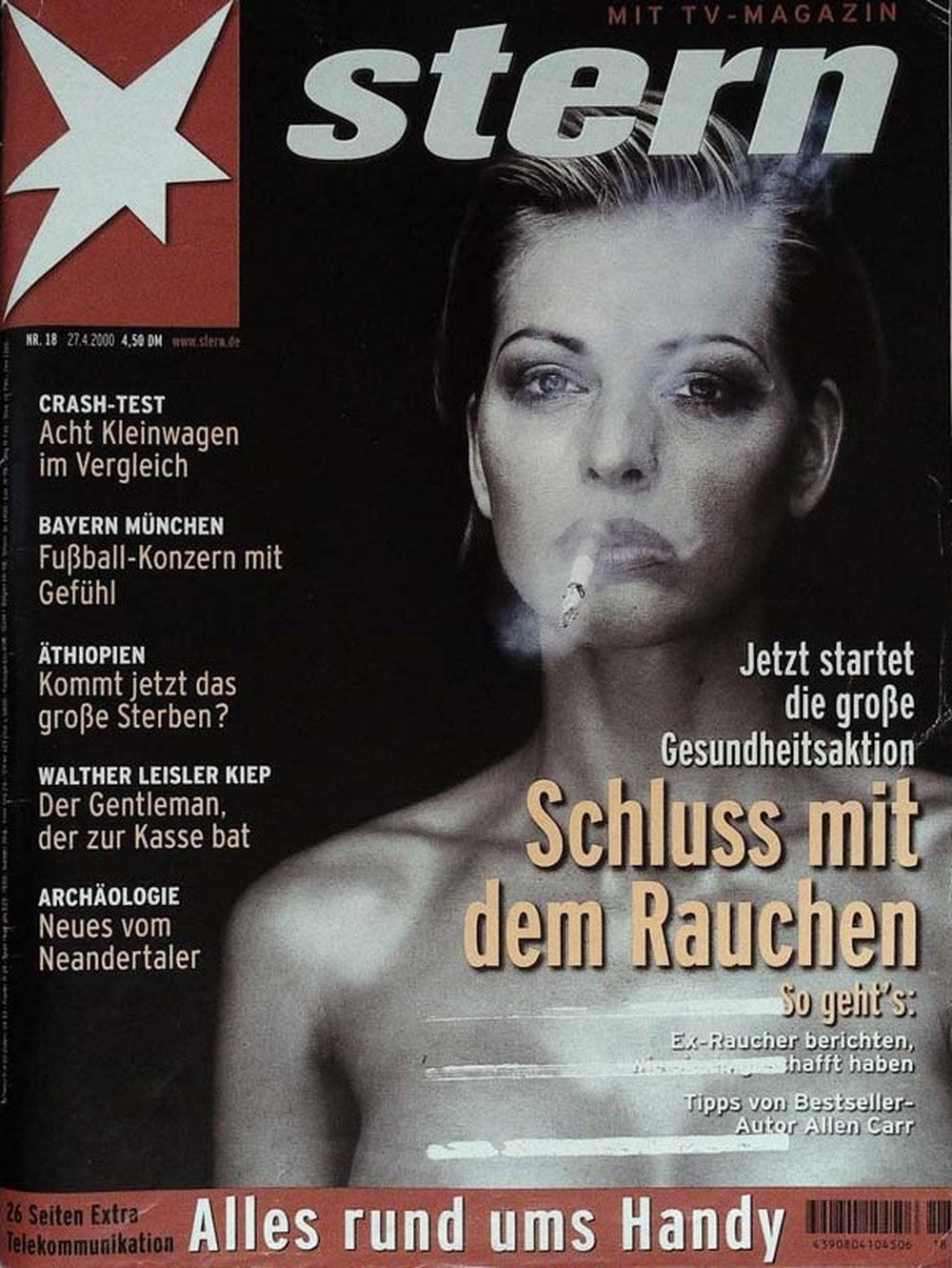Stern Ausgabe Magazin Deutschland 2000-18 Allen Carr Walther Leisler Kiep Bayern München