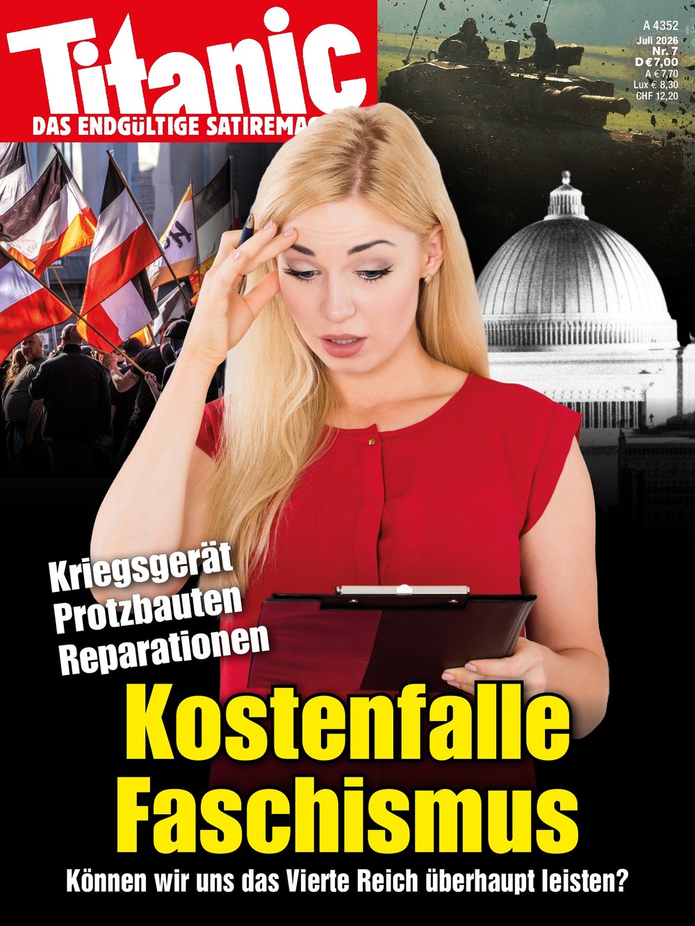 Titanic Magazin Deutschland 2026-07 Faschismus Kostenfalle Kriegsgerät