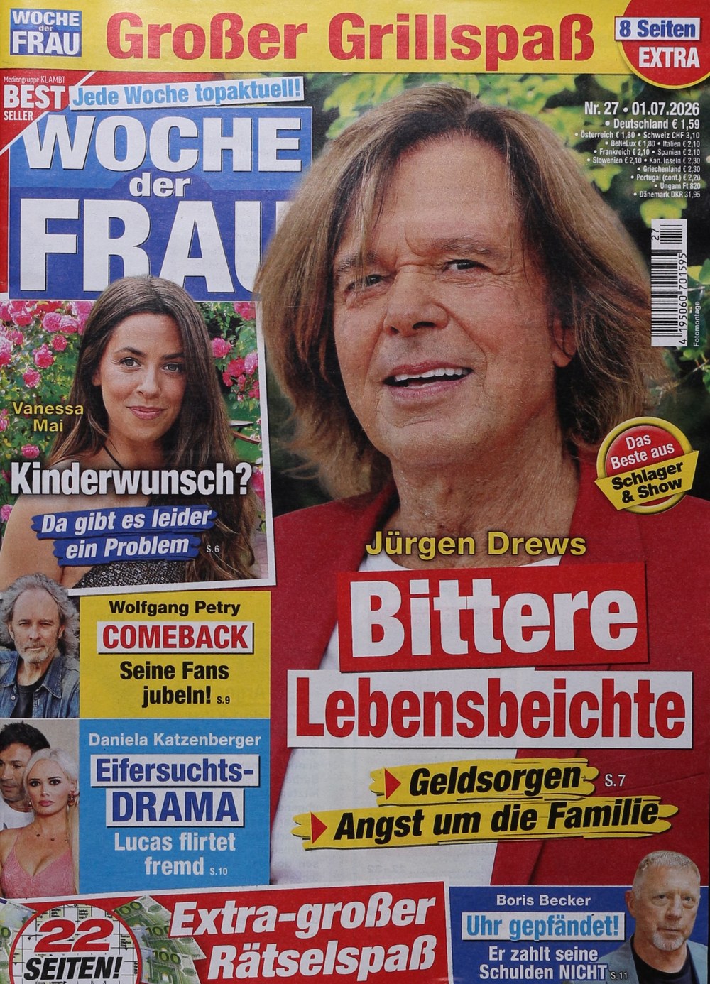 Woche Der Frau Lehti Saksa 2026-27 Jürgen Drews Vanessa Mai Wolfgang Petry Daniela Katzenberger Boris Becker Alkuperäinen painos