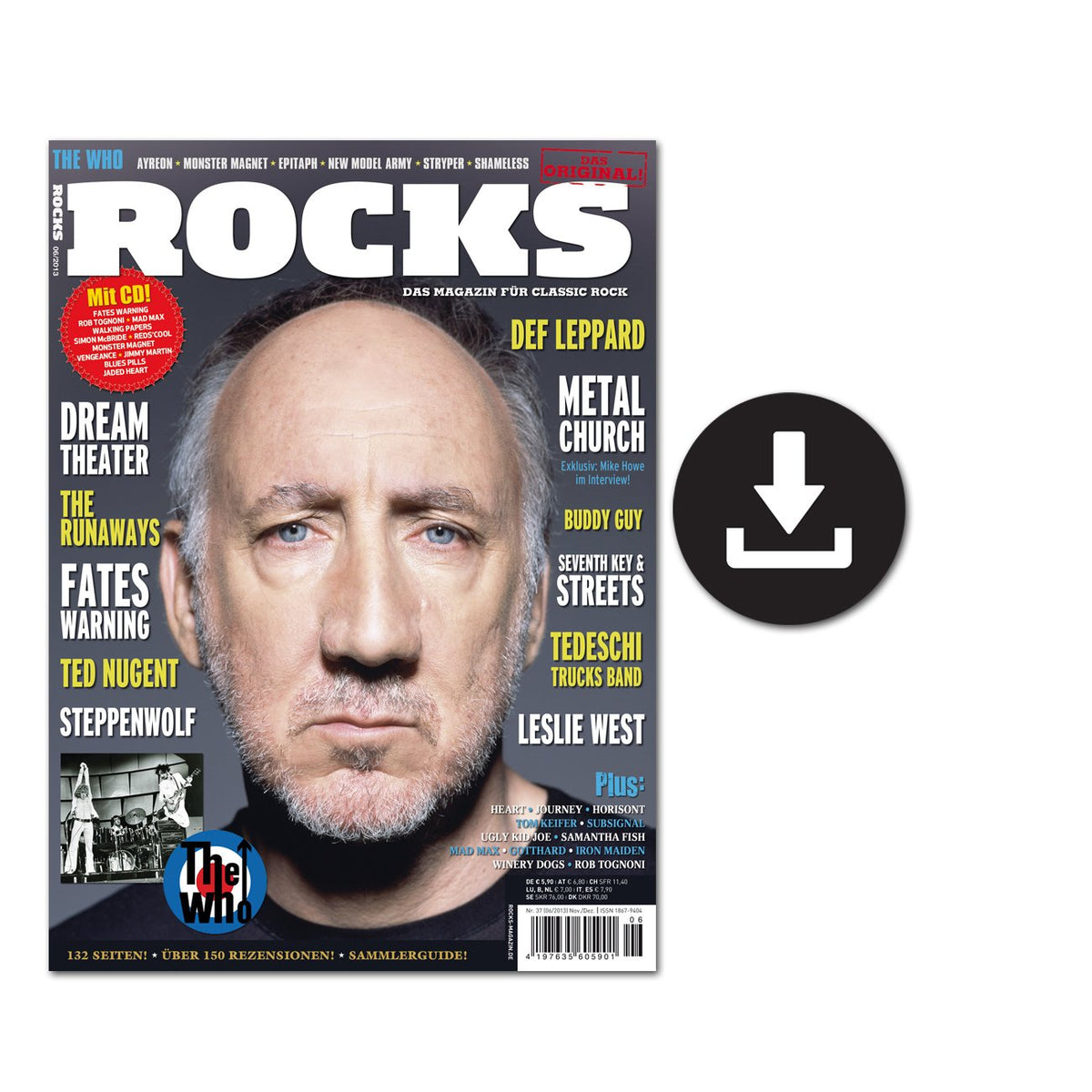 Rocks Magazin Deutschland 2013-06 Pete Townshend Def Leppard Metal Church Dream Theater Fates Warning