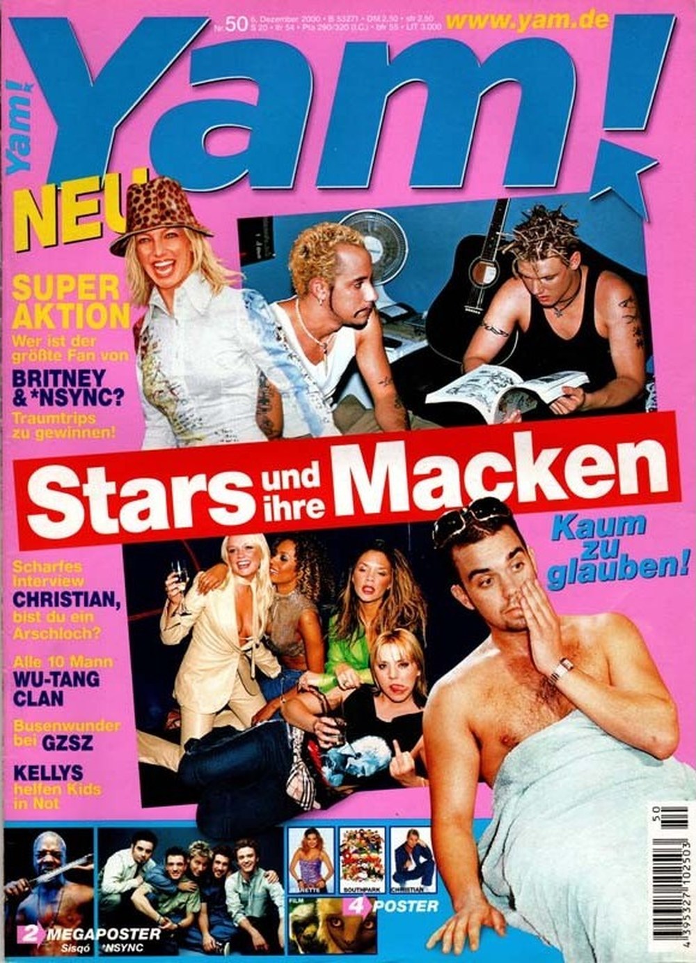 Yam Magazin Deutschland 2000-50 Robbie Williams Sisqó *NSYNC Spice Girls Wu-Tang Clan