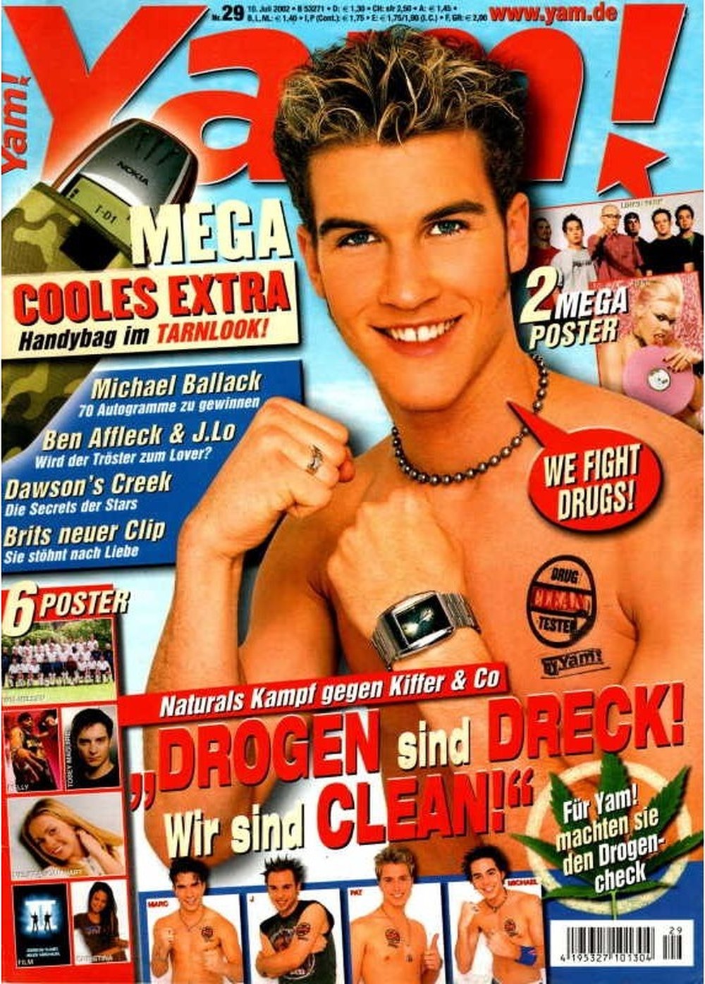 Yam Magazin Deutschland 2002-29 Michael Ballack Ben Affleck Jennifer Lopez Britney Spears Natural