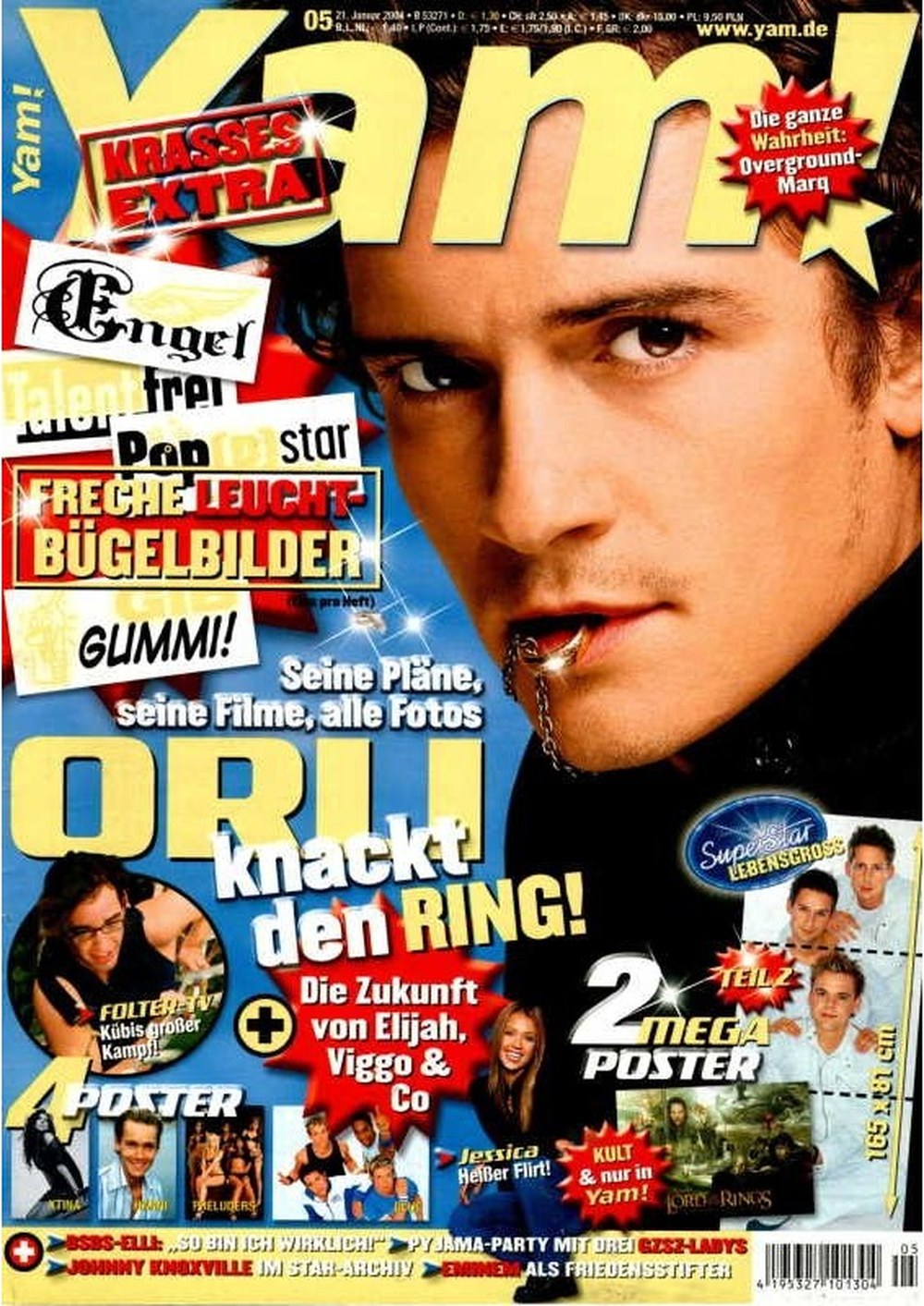 Yam Magasin Tyskland 2004-05 – Elijah Wood Viggo Mortensen Jessica Alba Evanescence – Originaludgave