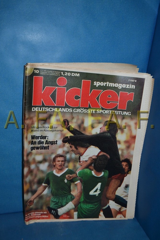 Kicker Sportrevue Magazin Deutschland 1975-10 Kontny Burdenski Höttges Gerd Müller Werder Bremen