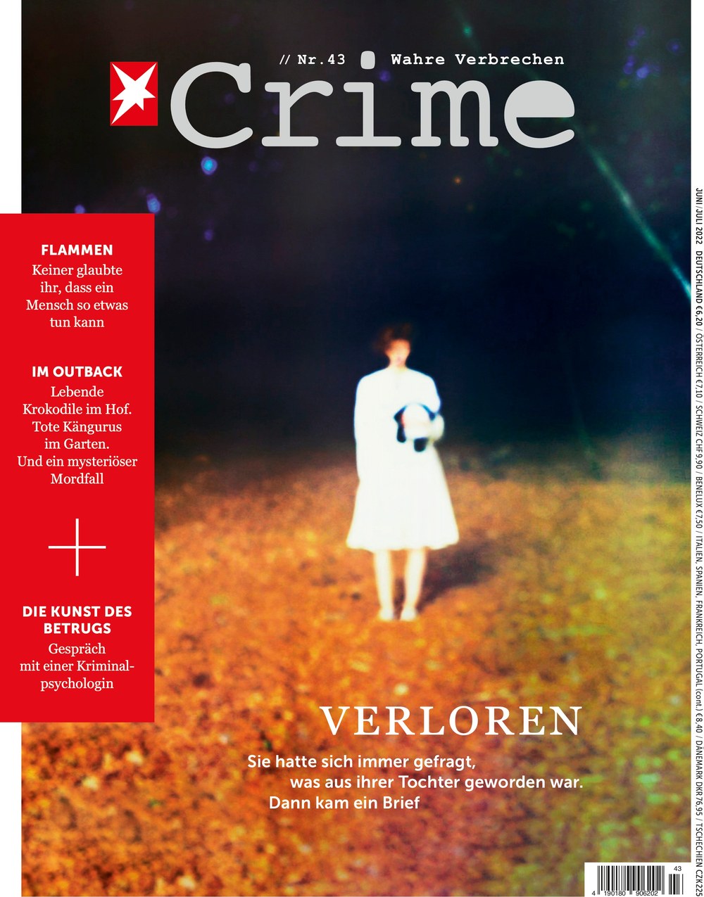 Stern Crime Magazin Deutschland 2022-43 Wahre Verbrechen True Crime Flammen