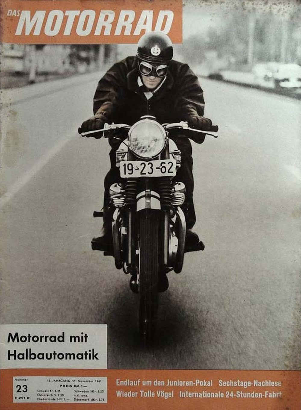 Das Motorrad + Der Roller Magazin Deutschland 1961-23 Motorrad Halbautomatik Junioren-Pokal