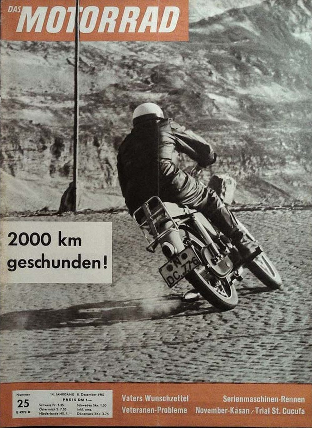 Das Motorrad + Der Roller Magazin Deutschland 1962-25 Motorrad Motorradrennen Langstreckenfahrt