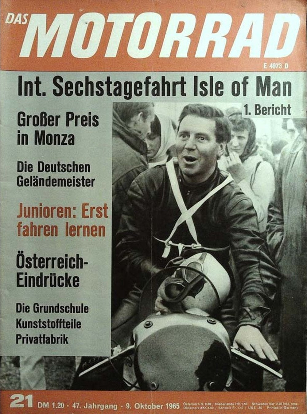 Das Motorrad + Der Roller Magazin Deutschland 1965-21 Motorrad International Six Days Trial Isle Of Man