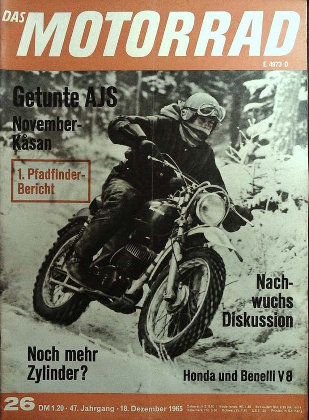 Motorrad Magazin Deutschland 1965-26 AJS Honda Benelli