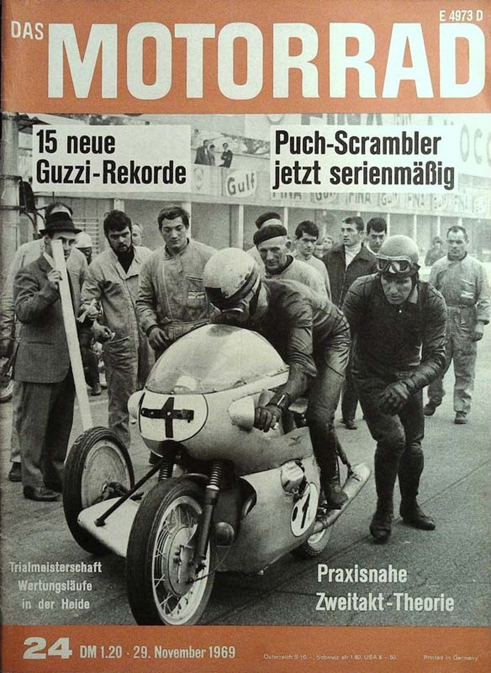 Das Motorrad + Der Roller Magazin Deutschland 1969-24 Motorrad Moto Guzzi Rekorde