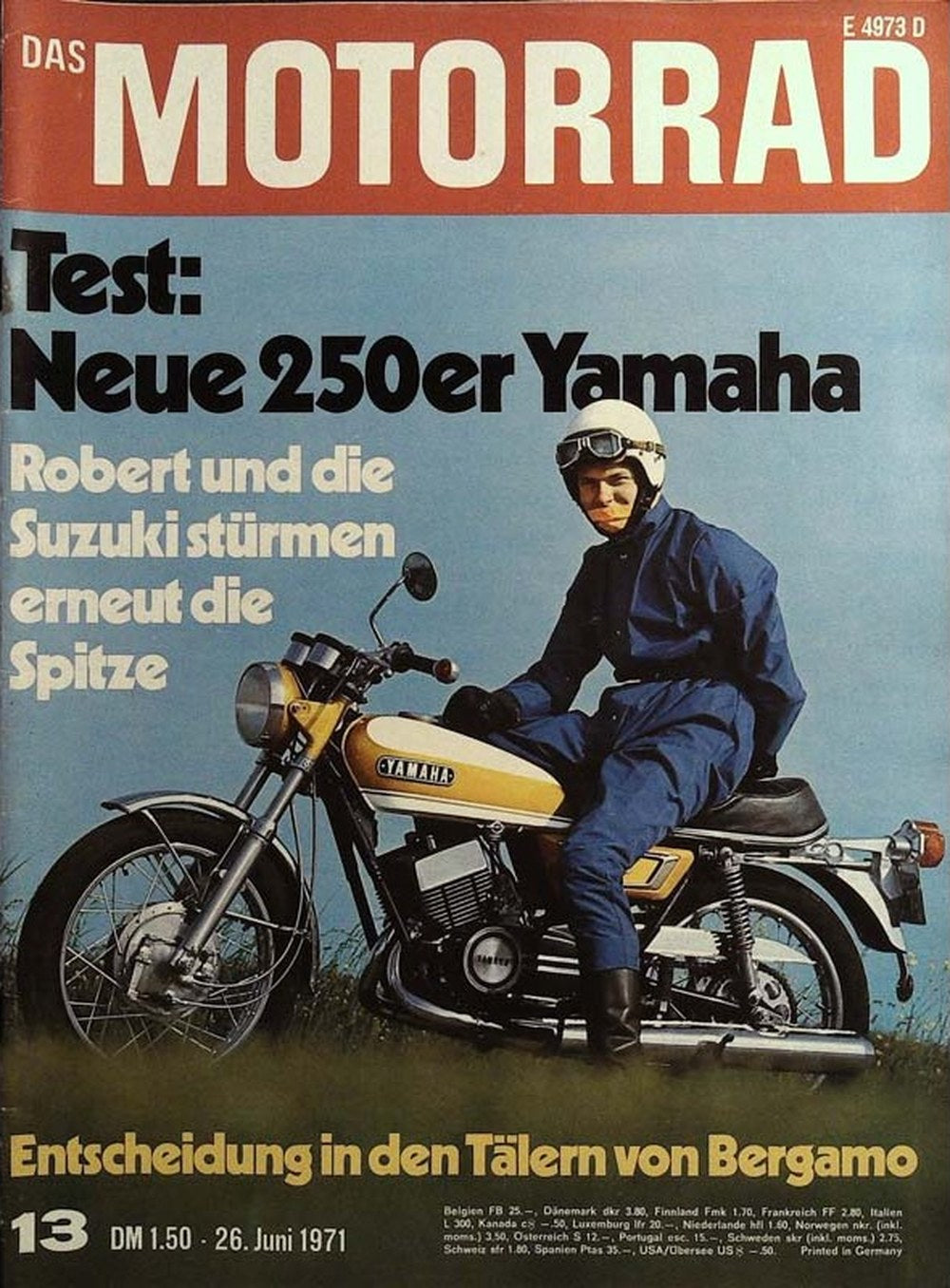 Das Motorrad + Der Roller Magazin Deutschland 1971-13 Robert