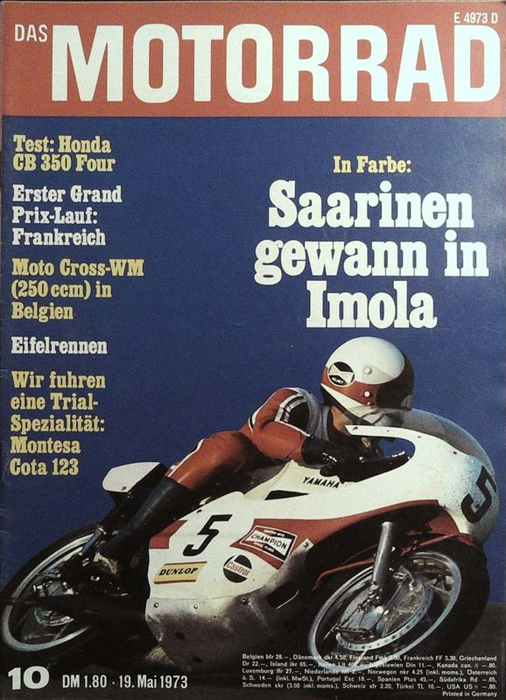 Das Motorrad + Der Roller Magazin Deutschland 1973-10 Jarno Saarinen