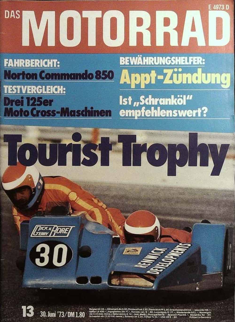 Das Motorrad + Der Roller Magazin Deutschland 1973-13 Dick Greasley Terry Bore