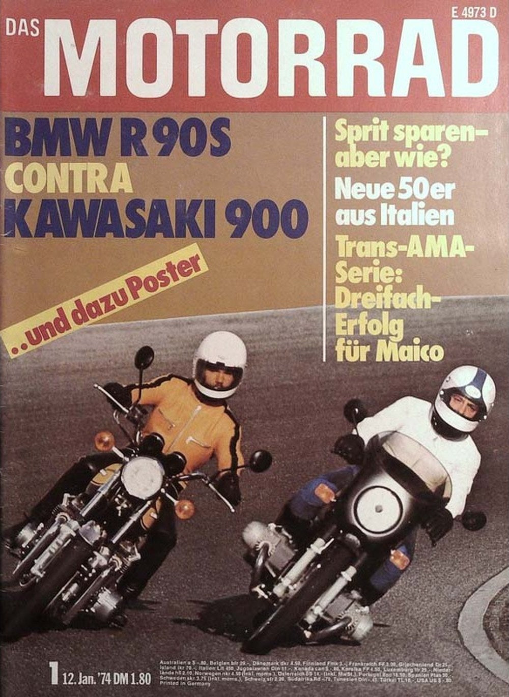 Das Motorrad + Der Roller Magazin Deutschland 1974-01 Maico