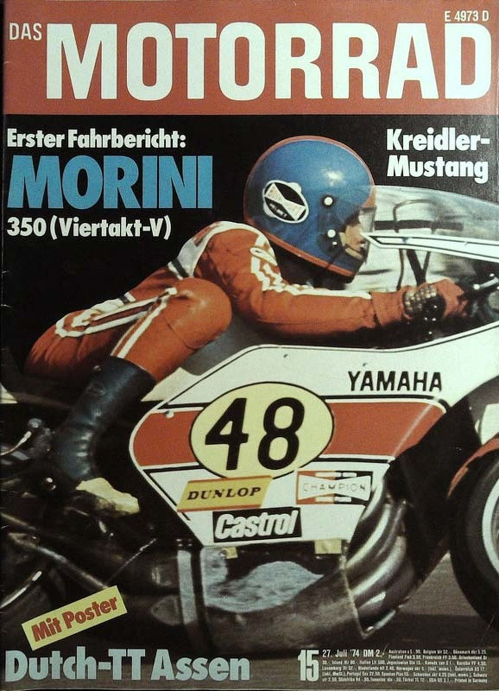 Das Motorrad + Der Roller Magazin Deutschland 1974-15 Morini