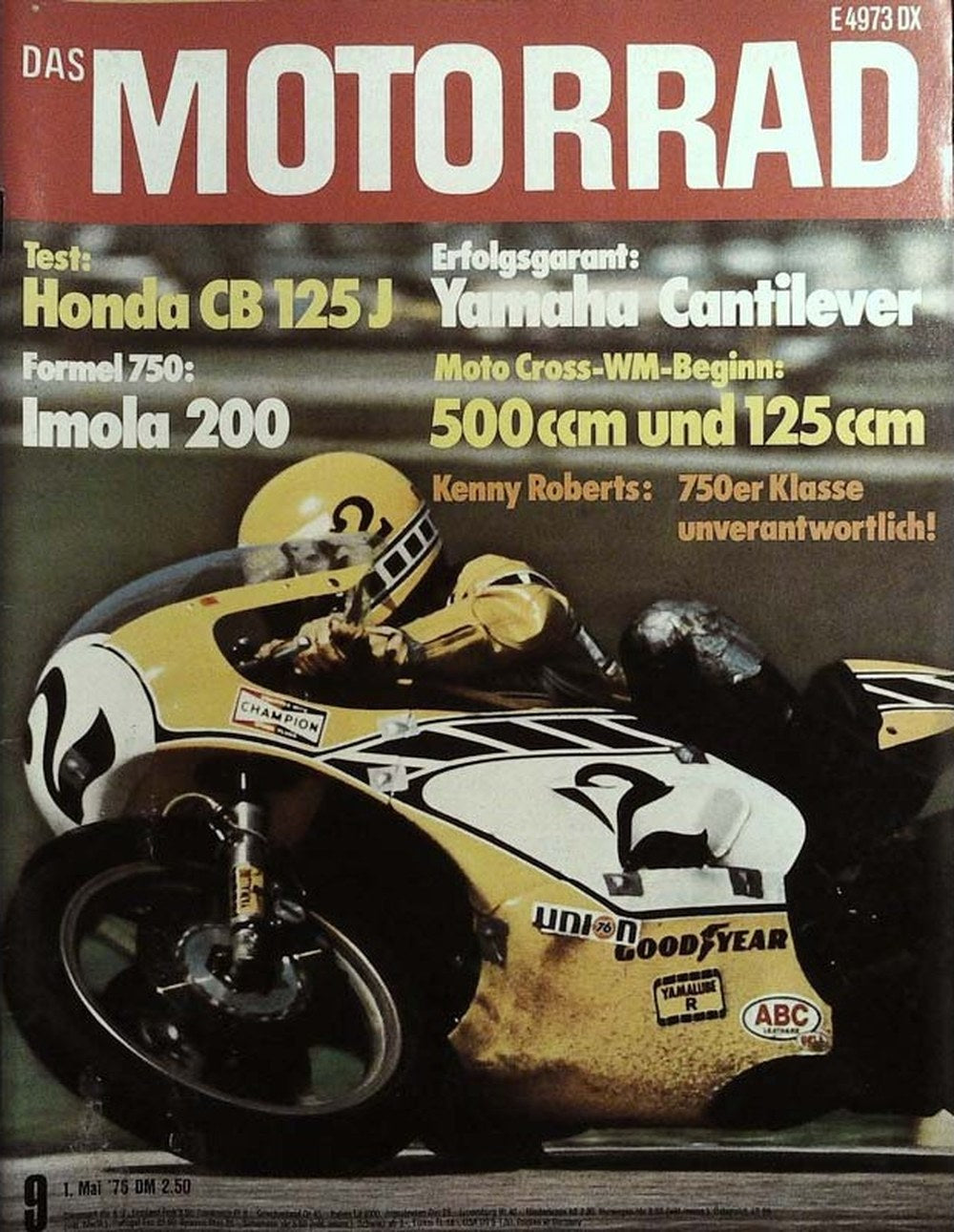 Das Motorrad + Der Roller Magazin Deutschland 1976-09 Kenny Roberts