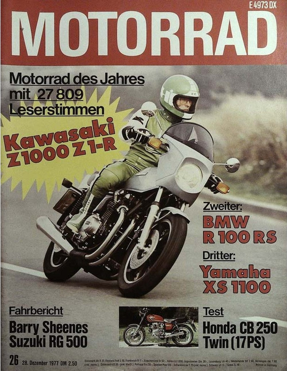 Das Motorrad + Der Roller Magazin Deutschland 1977-26 Barry Sheene