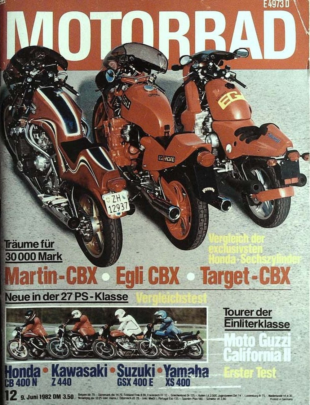 Motorrad Magazin Deutschland 1982-12 Motorrad Martin-CBX Egli CBX