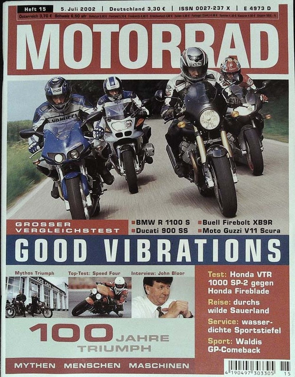 Das Motorrad + Der Roller Magazin Deutschland 2002-15 John Bloor